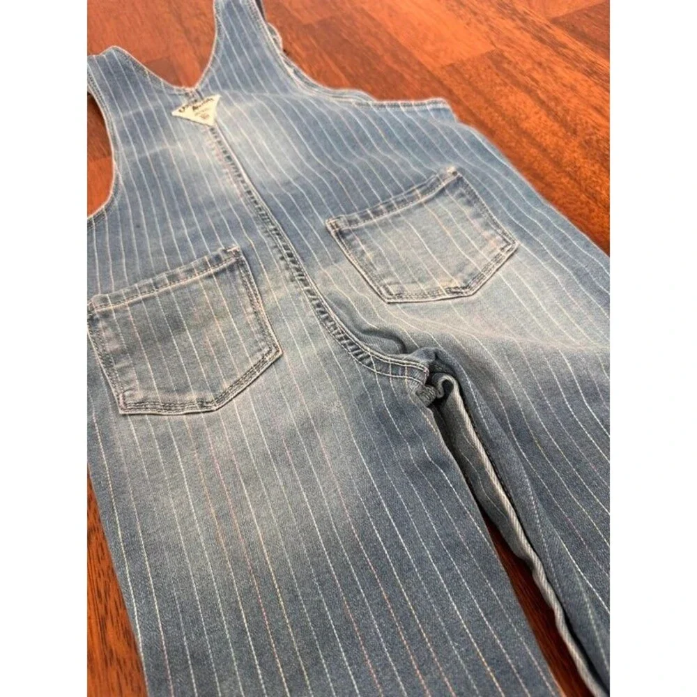 OshKosh baby girl pinstripes denim overalls